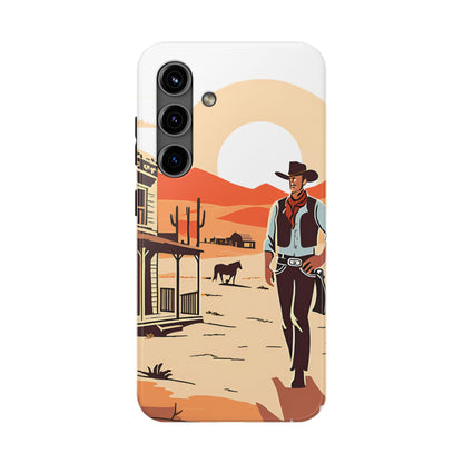 Retro Western Old West Design -Tough Phone Case for iPhone and Samsung Smartphones