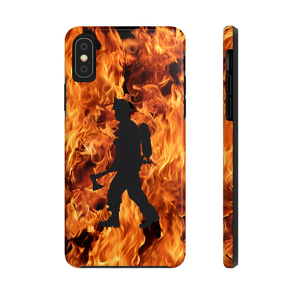 Phone Case Firefighter Silhouette Design for iPhone and Samsung Smartphones