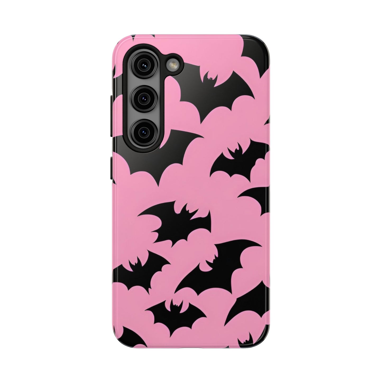 Halloween Bats on Pink - Tough Phone Case for iPhones and Samsung Smartphones