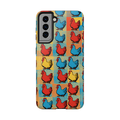 Artful Chickens - Tough Phone Case for iPhones and Samsung Smartphones