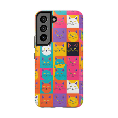 Cats in Pop Art - Tough Phone Case for iPhones and Samsung Smartphones