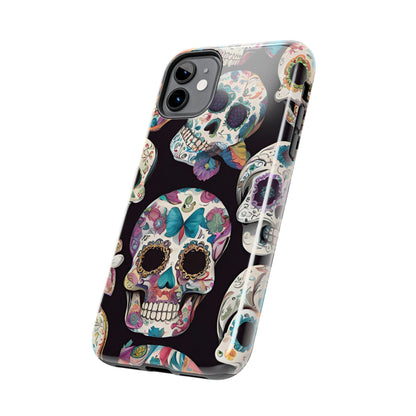 Day of the Dead Sugar Skulls el Día de Todos los Santos - Tough Phone Case for iPhones and Samsung Smartphones