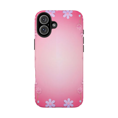 Phone Case - Flowers on Pink Ombre Design