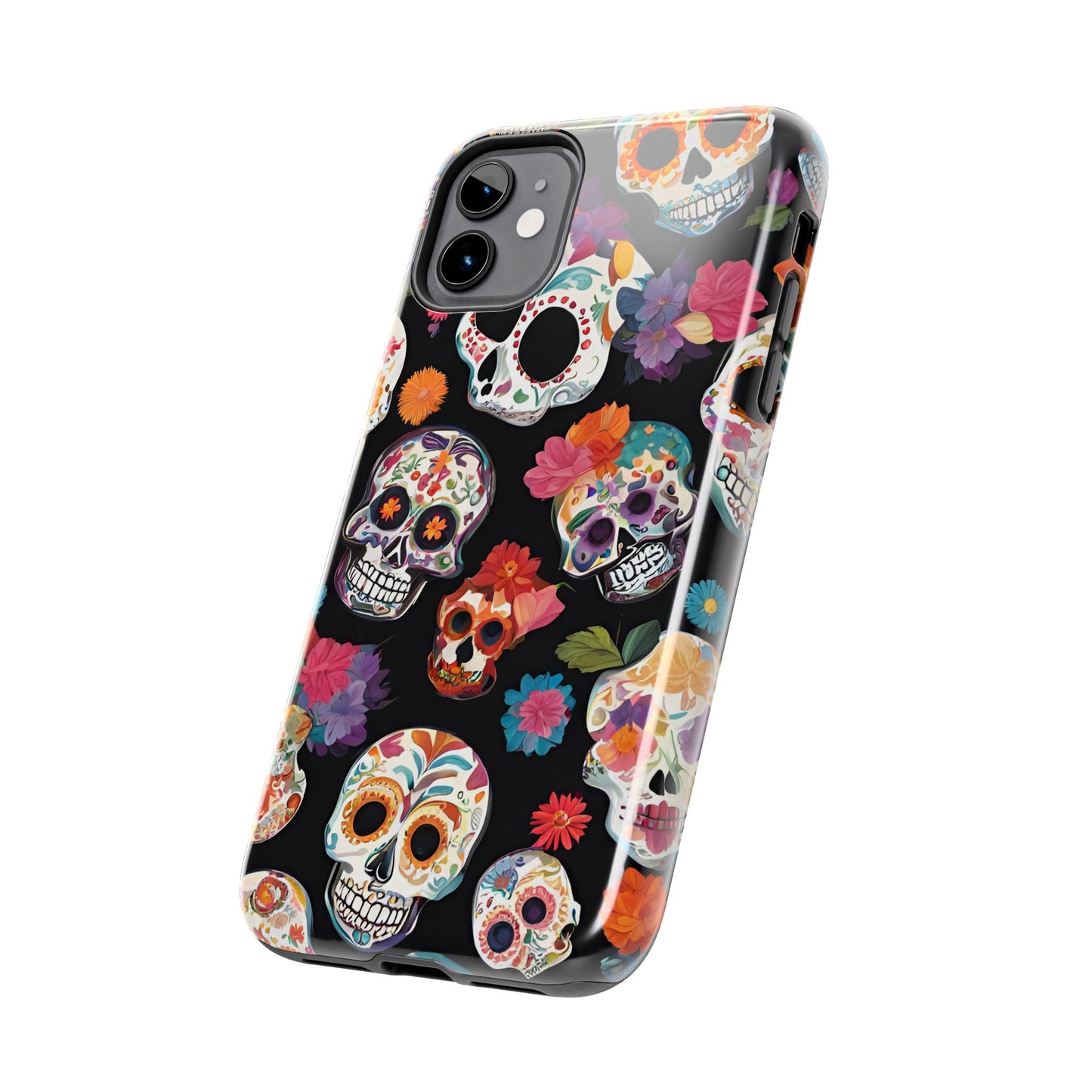 Day of the Dead Sugar Skulls el Día de Todos los Santos - Tough Phone Case for iPhones and Samsung Smartphones