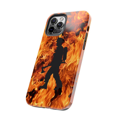 Phone Case Firefighter Silhouette Design for iPhone and Samsung Smartphones