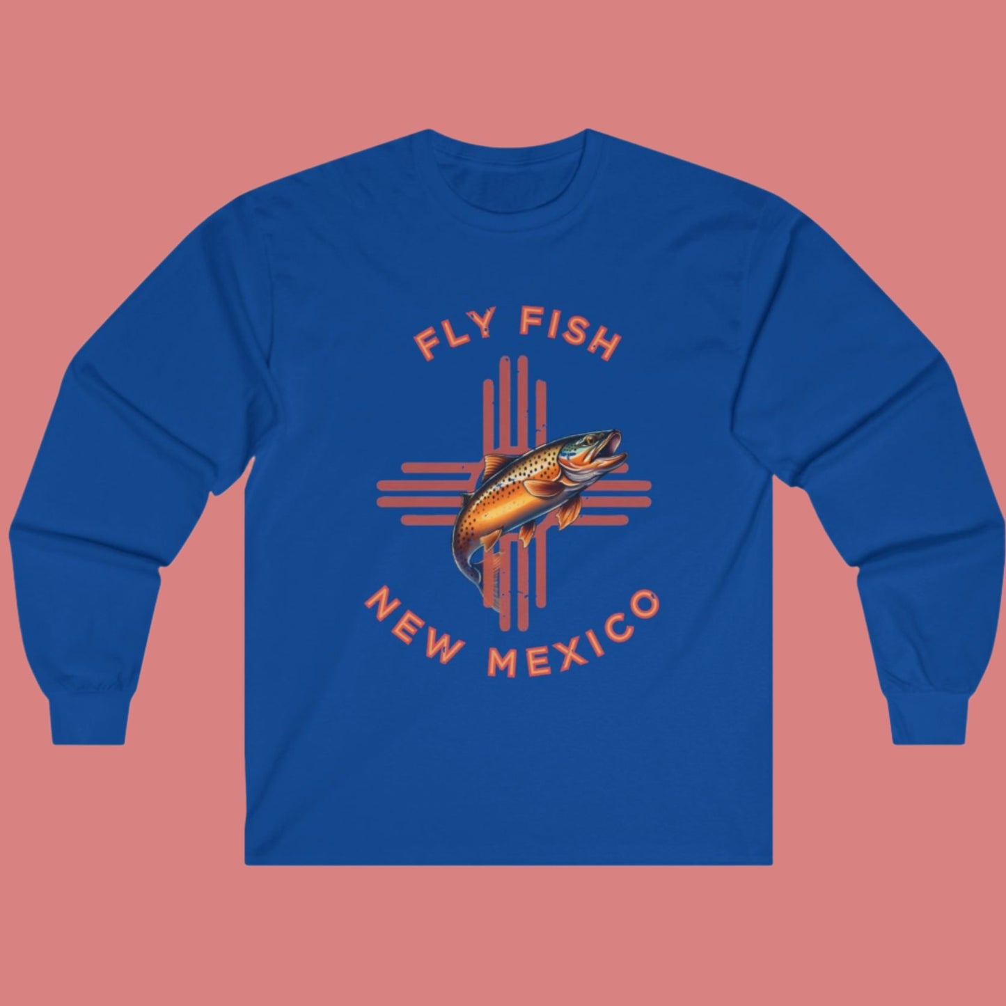 Fly Fish New Mexico Distressed Long Sleeve Tee  Zia - Women's