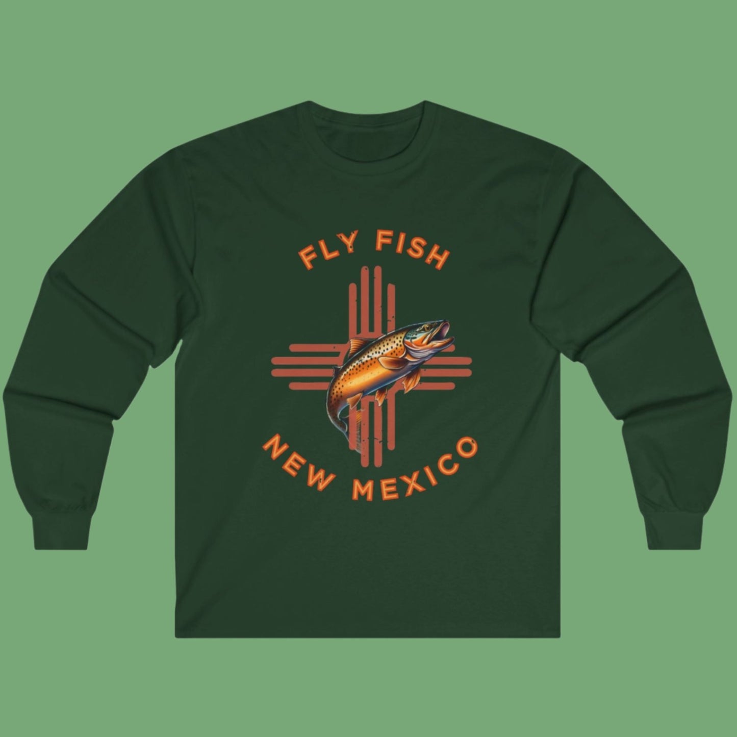 Fly Fish New Mexico Distressed Long Sleeve Tee  Zia - Women's