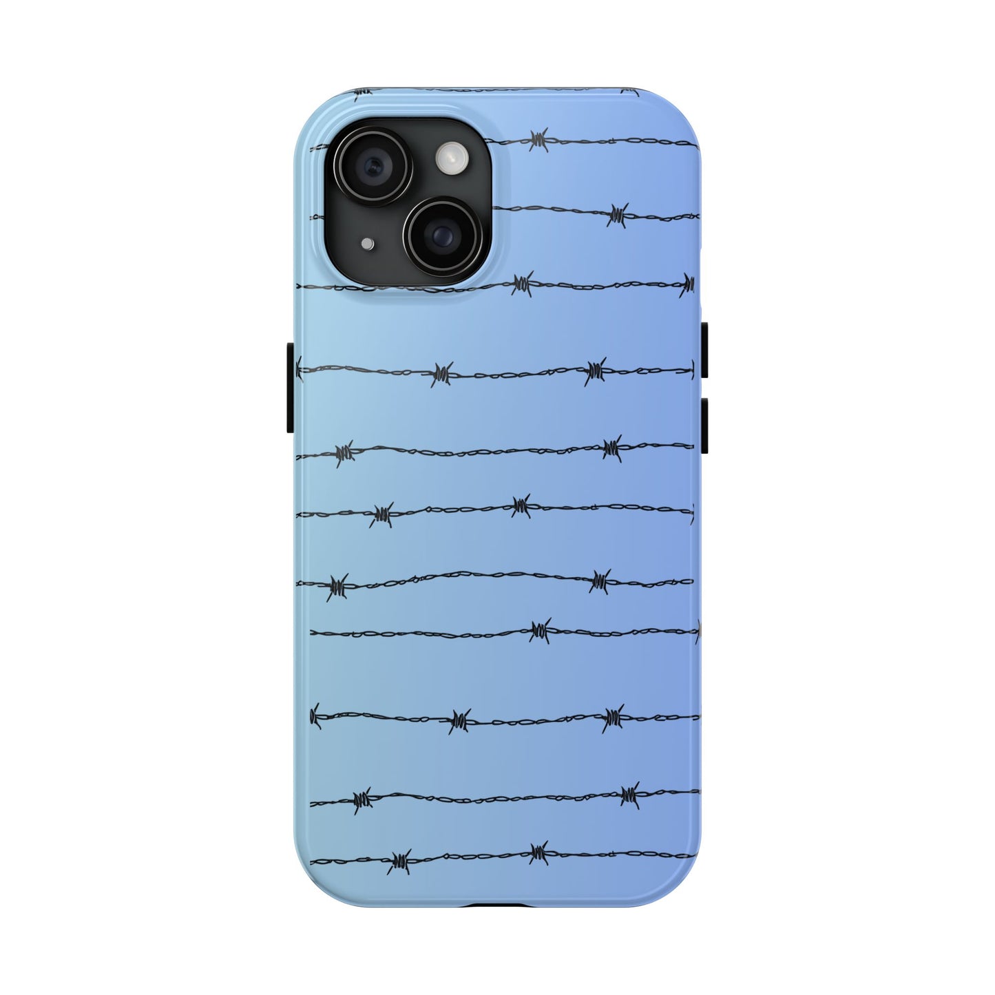 Barbed Wire on Blue - Tough Phone Case for iPhone and Samsung Phone Cases