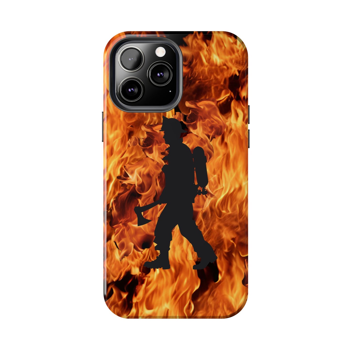 Phone Case Firefighter Silhouette Design for iPhone and Samsung Smartphones