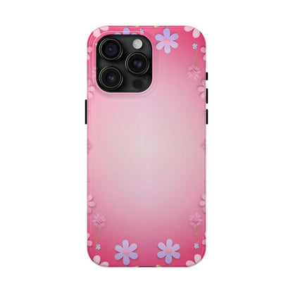 Phone Case - Flowers on Pink Ombre Design