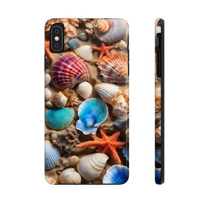 Oceanside memories - Seashells on Beach -Tough Phone Case for iPhones and Samsung Smartphones