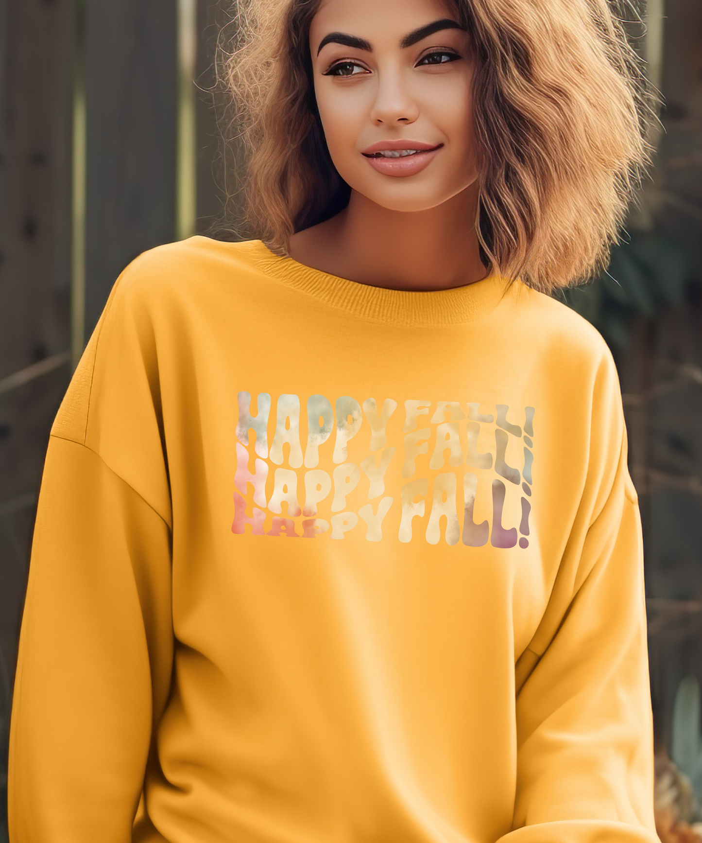 Happy Fall Retro Crewneck Sweatshirt