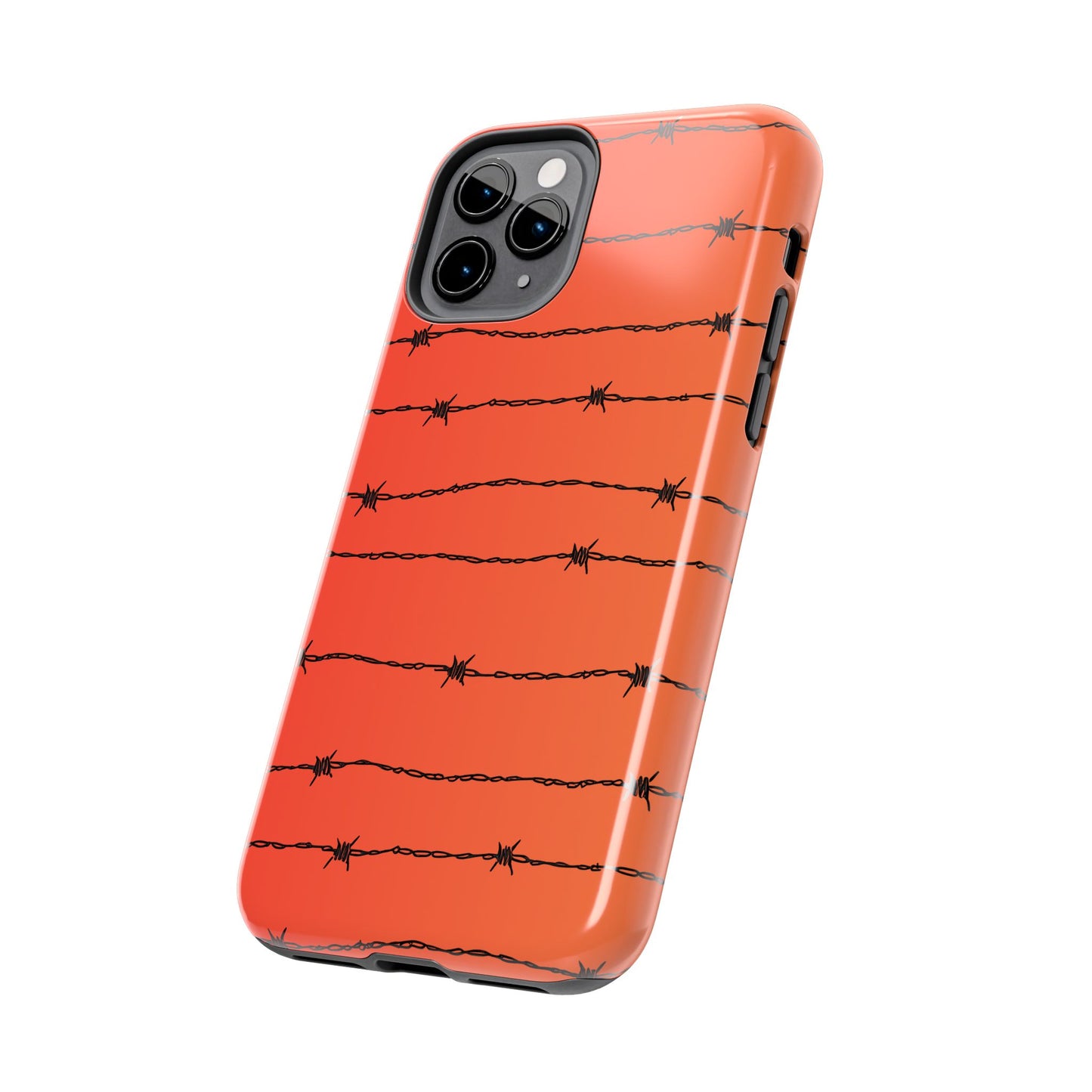 Barbed Wire on Salmon Ombre - Tough Phone Case for iPhone and Samsung Smartphones