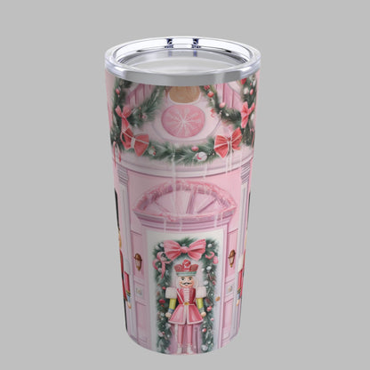 Tumbler 20oz Pink Christmas Nutcracker Guards