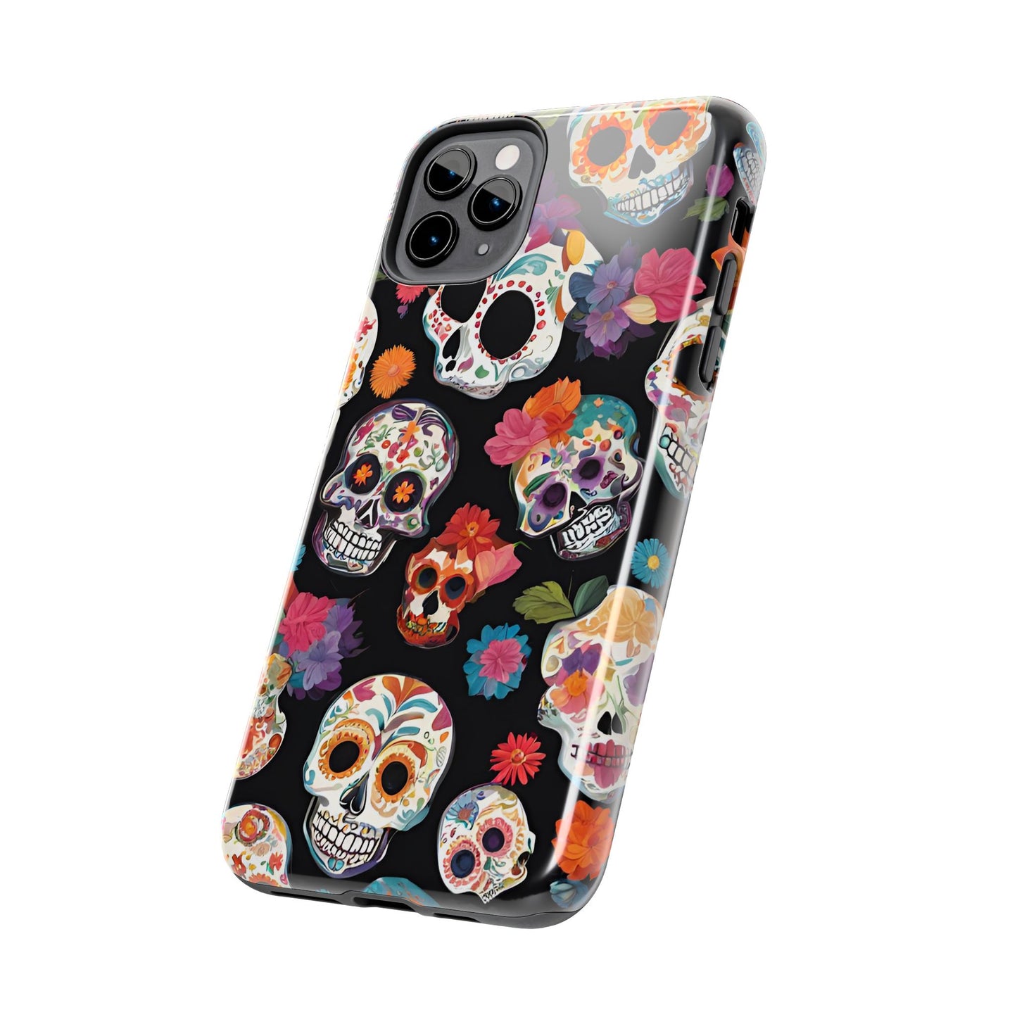 Day of the Dead Sugar Skulls el Día de Todos los Santos - Tough Phone Case for iPhones and Samsung Smartphones