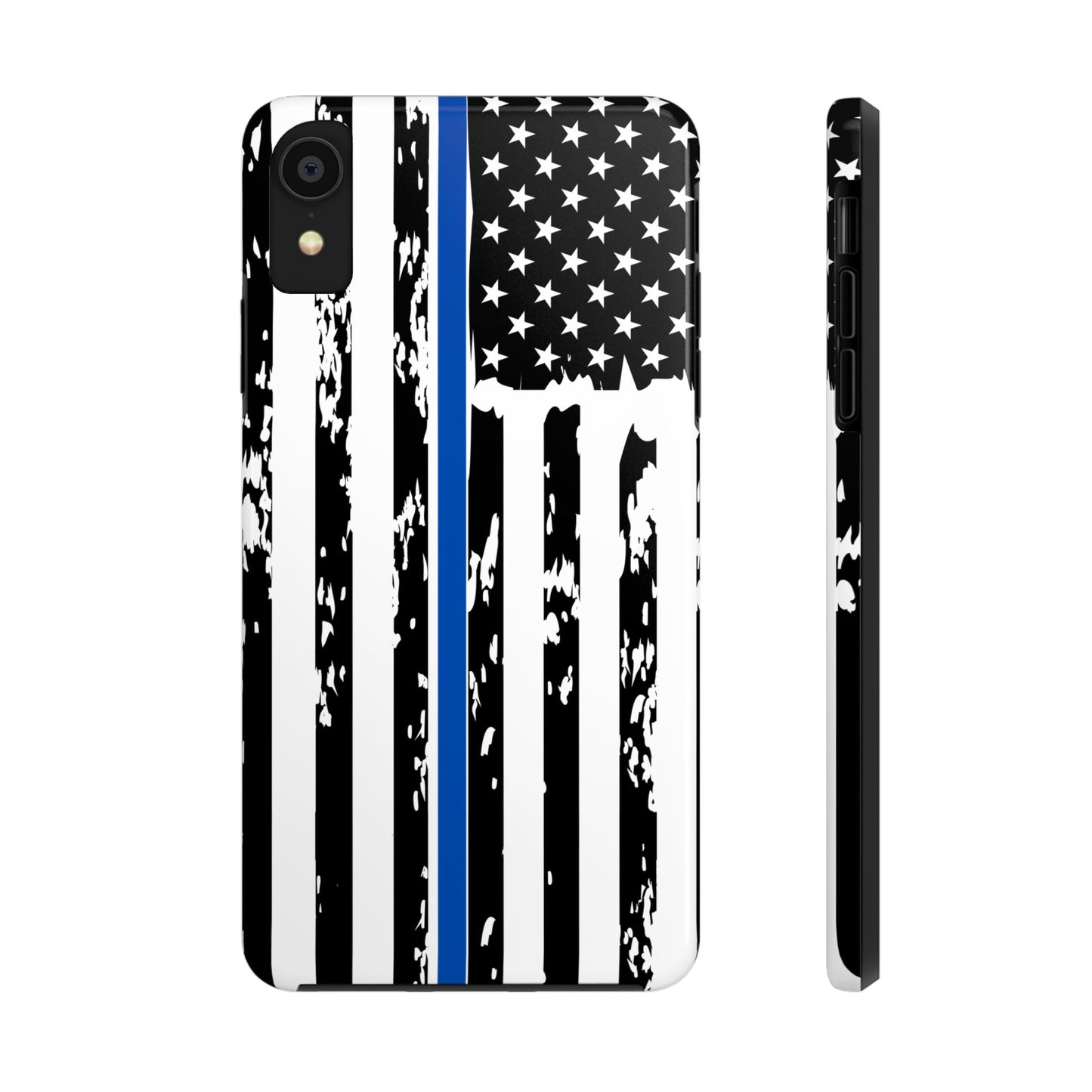 Phone Case: American Flag Blue Line Law Enforcement