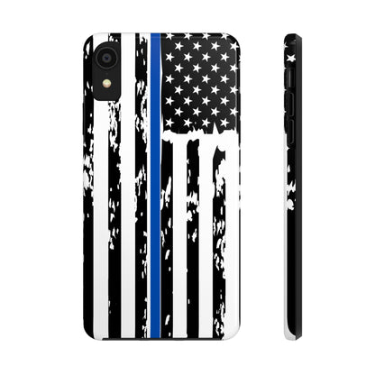 Phone Case: American Flag Blue Line Law Enforcement