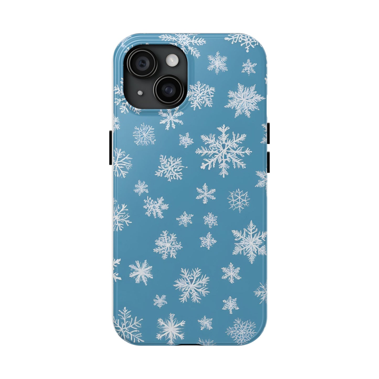 Snowflakes on Blue -Tough Phone Case for iPhone and Samsung Smartphones