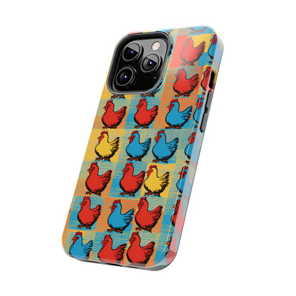 Artful Chickens - Tough Phone Case for iPhones and Samsung Smartphones