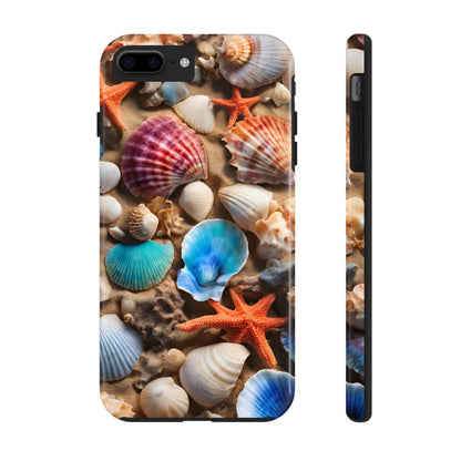 Oceanside memories - Seashells on Beach -Tough Phone Case for iPhones and Samsung Smartphones