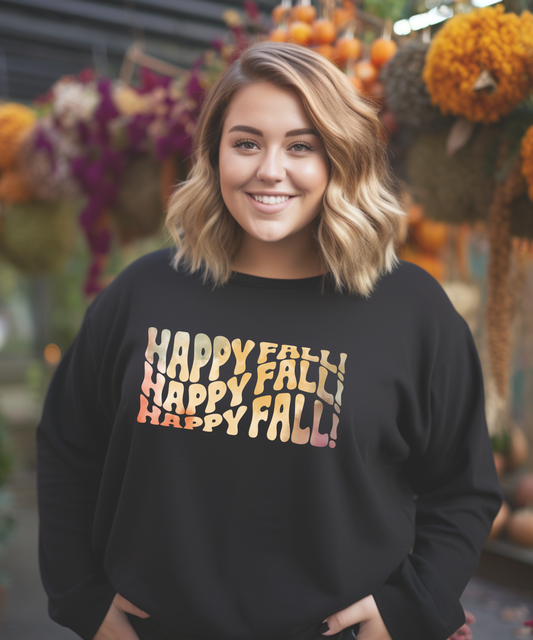 Happy Fall Retro Crewneck Sweatshirt