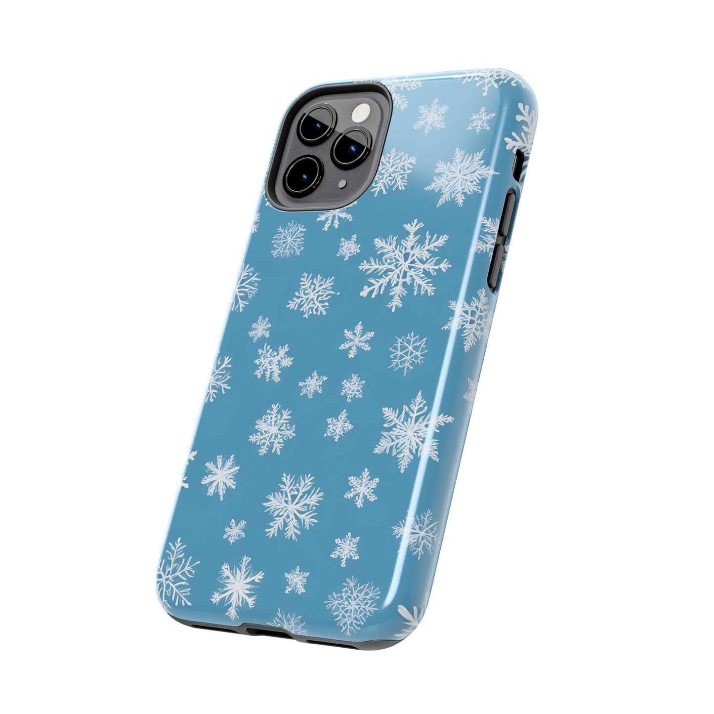 Snowflakes on Blue -Tough Phone Case for iPhone and Samsung Smartphones