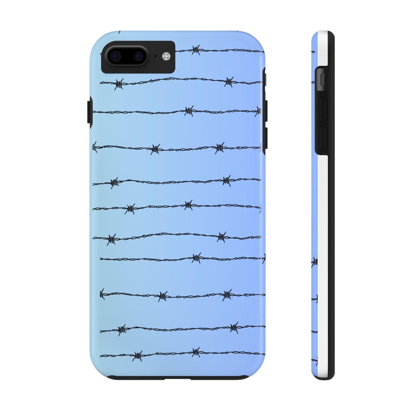 Barbed Wire on Blue - Tough Phone Case for iPhone and Samsung Phone Cases