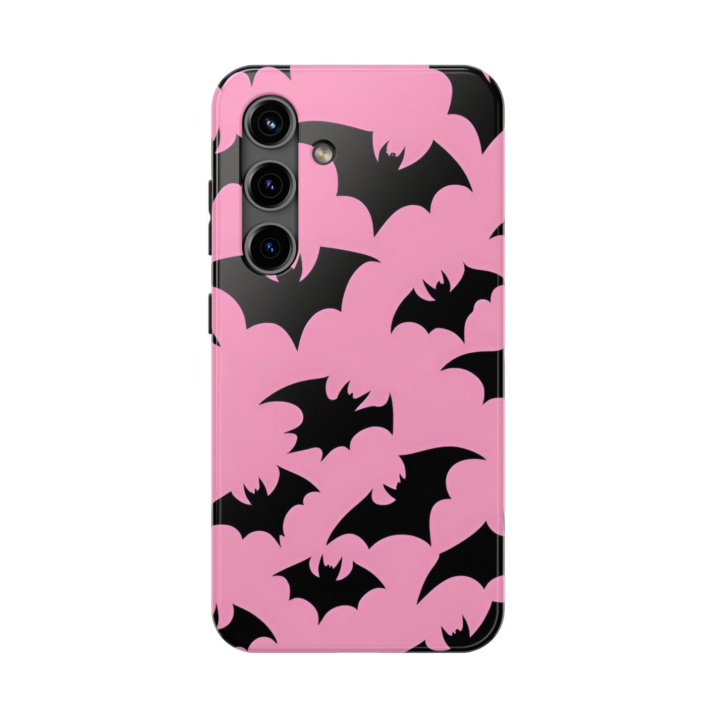 Halloween Bats on Pink - Tough Phone Case for iPhones and Samsung Smartphones