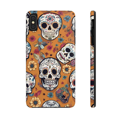 Phone Case - Day of the Dead Sugar Skulls Design  el Día de Todos los Santos iPhone and Samsung Smartphones