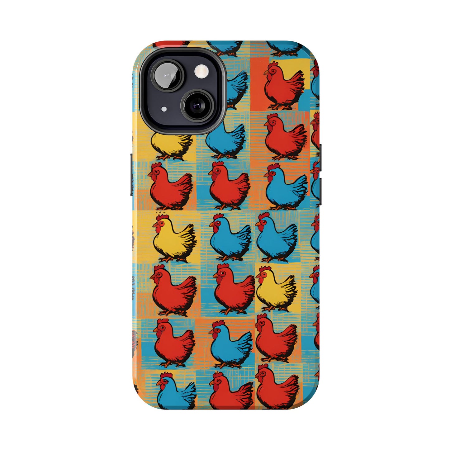 Artful Chickens - Tough Phone Case for iPhones and Samsung Smartphones