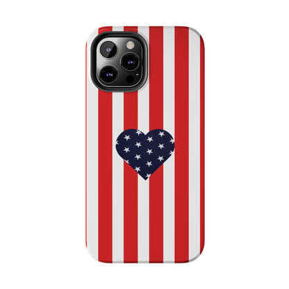 Stars and Stripes with Love - Tough Phone Case for iPhones and Samsung Smartphones