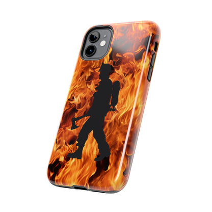 Phone Case Firefighter Silhouette Design for iPhone and Samsung Smartphones