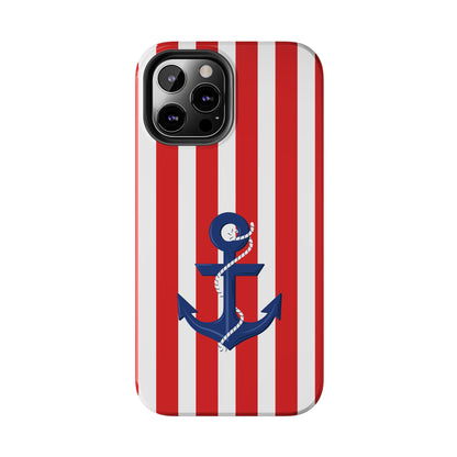 Stars and Stripes with Anchor - Tough Phone Case for iPhones and Samsung Smartphones