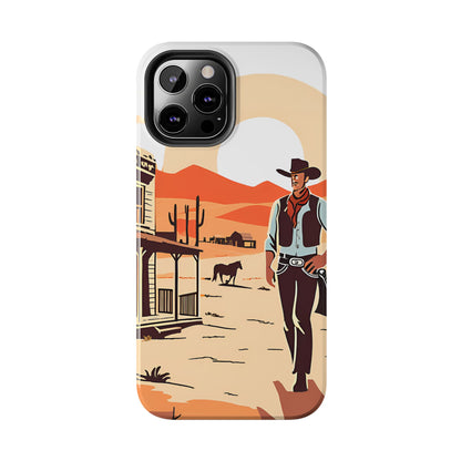 Retro Western Old West Design -Tough Phone Case for iPhone and Samsung Smartphones