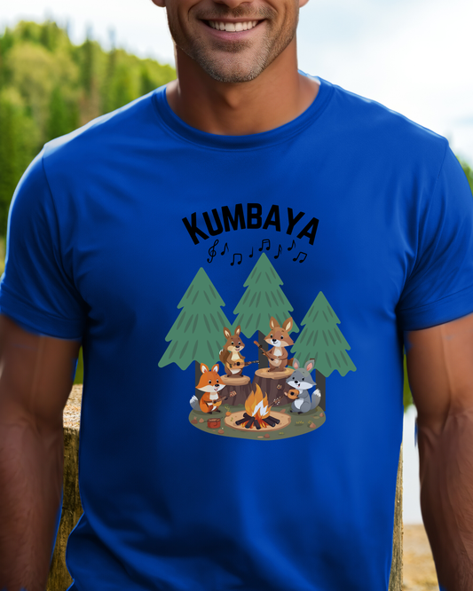 Playful Camping Tee Kumbaya Singing around the Campfire - Men's