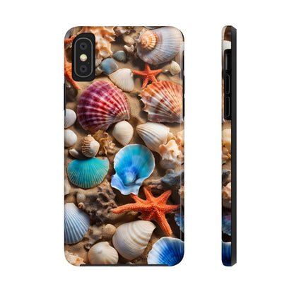 Oceanside memories - Seashells on Beach -Tough Phone Case for iPhones and Samsung Smartphones