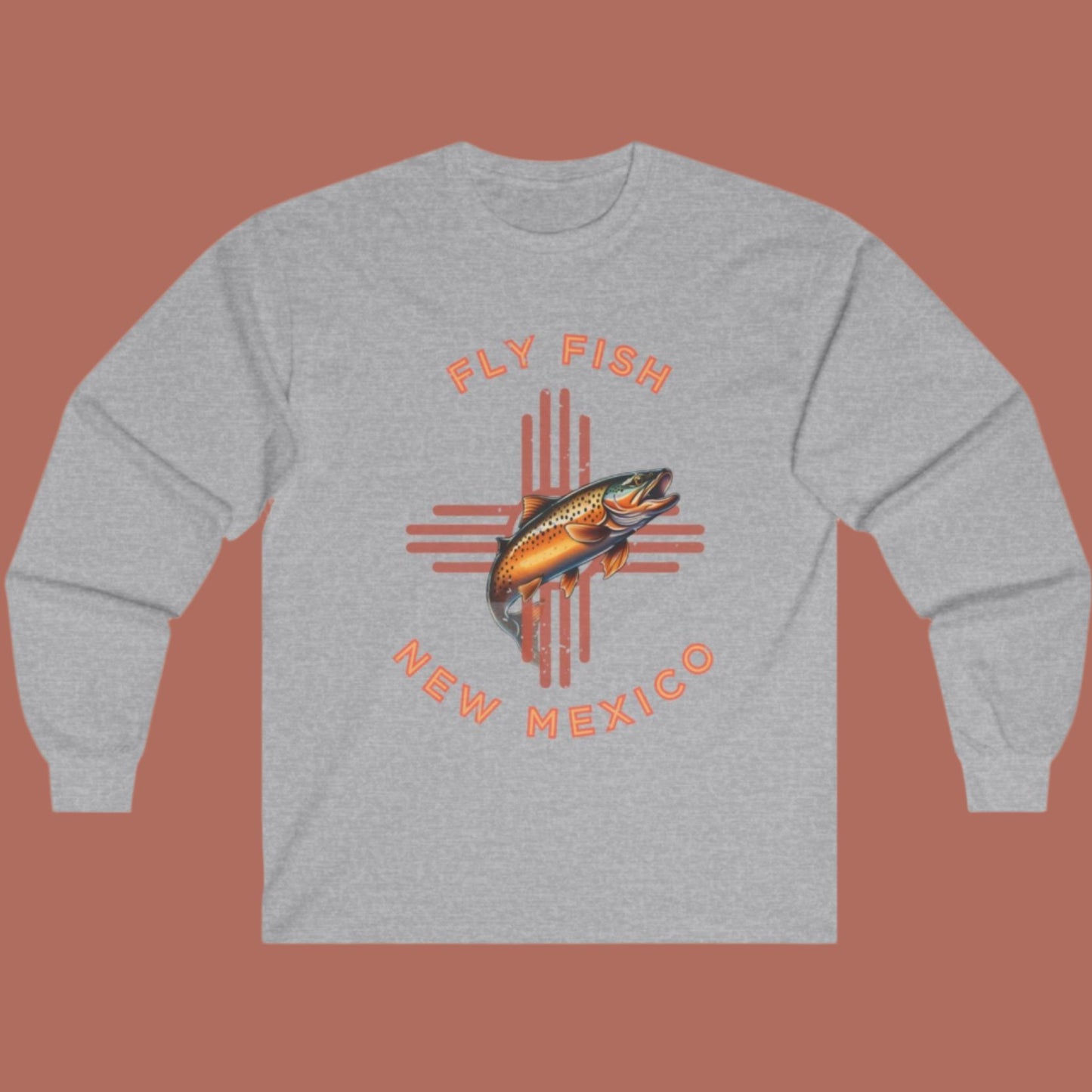 Fly Fish New Mexico Distressed Long Sleeve Tee  Zia - Women's