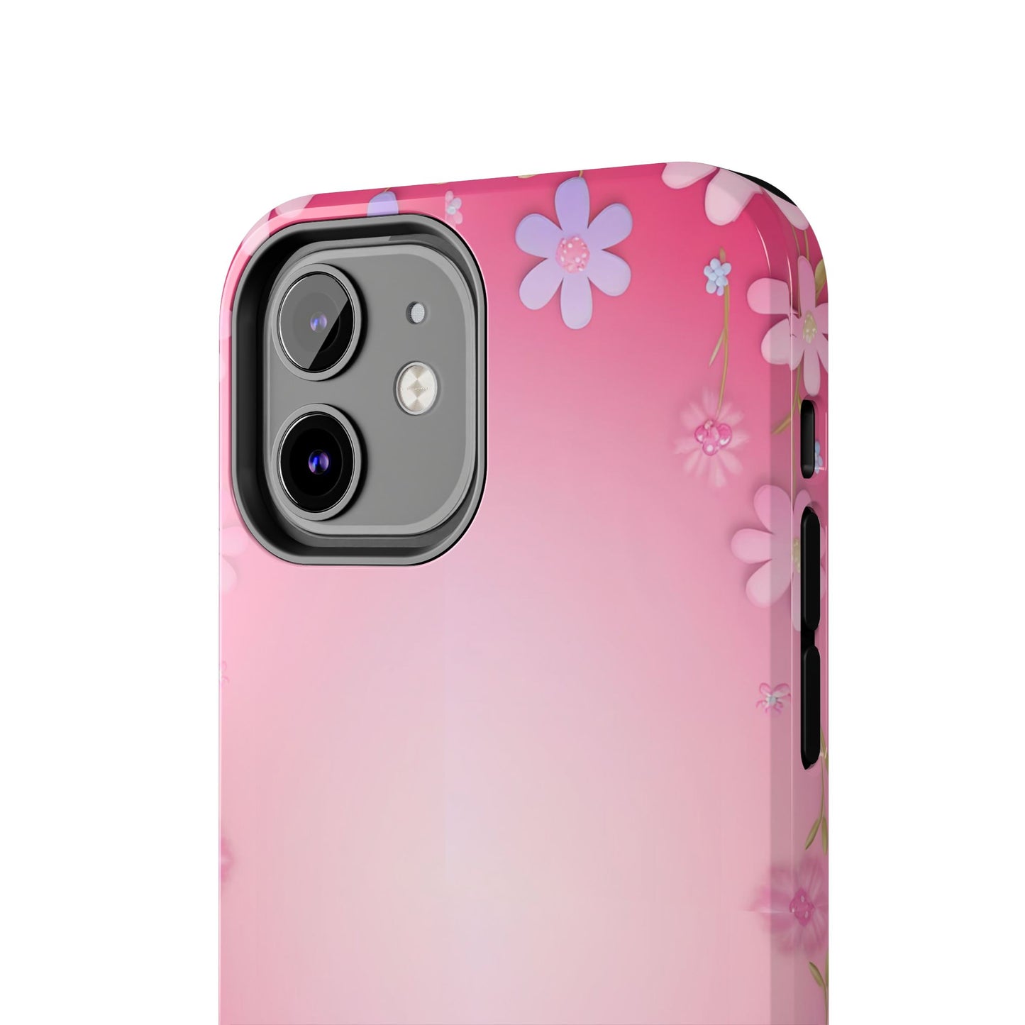 Phone Case - Flowers on Pink Ombre Design