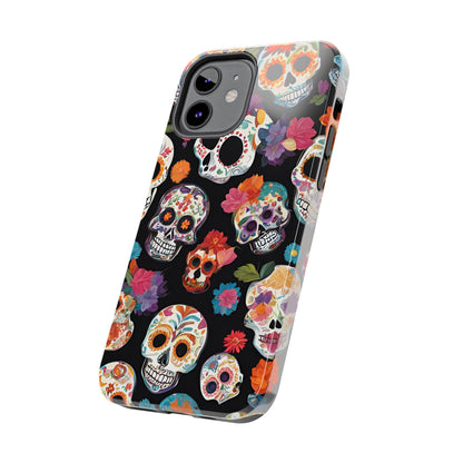 Day of the Dead Sugar Skulls el Día de Todos los Santos - Tough Phone Case for iPhones and Samsung Smartphones