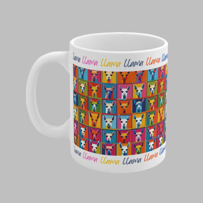 Whimsical llama Mug Ceramic