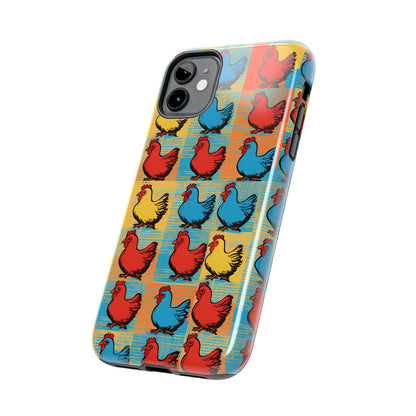 Artful Chickens - Tough Phone Case for iPhones and Samsung Smartphones