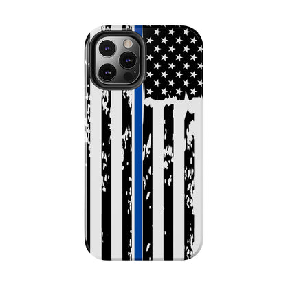 Phone Case: American Flag Blue Line Law Enforcement