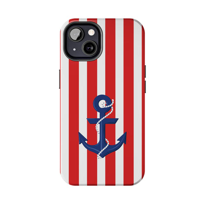 Stars and Stripes with Anchor - Tough Phone Case for iPhones and Samsung Smartphones