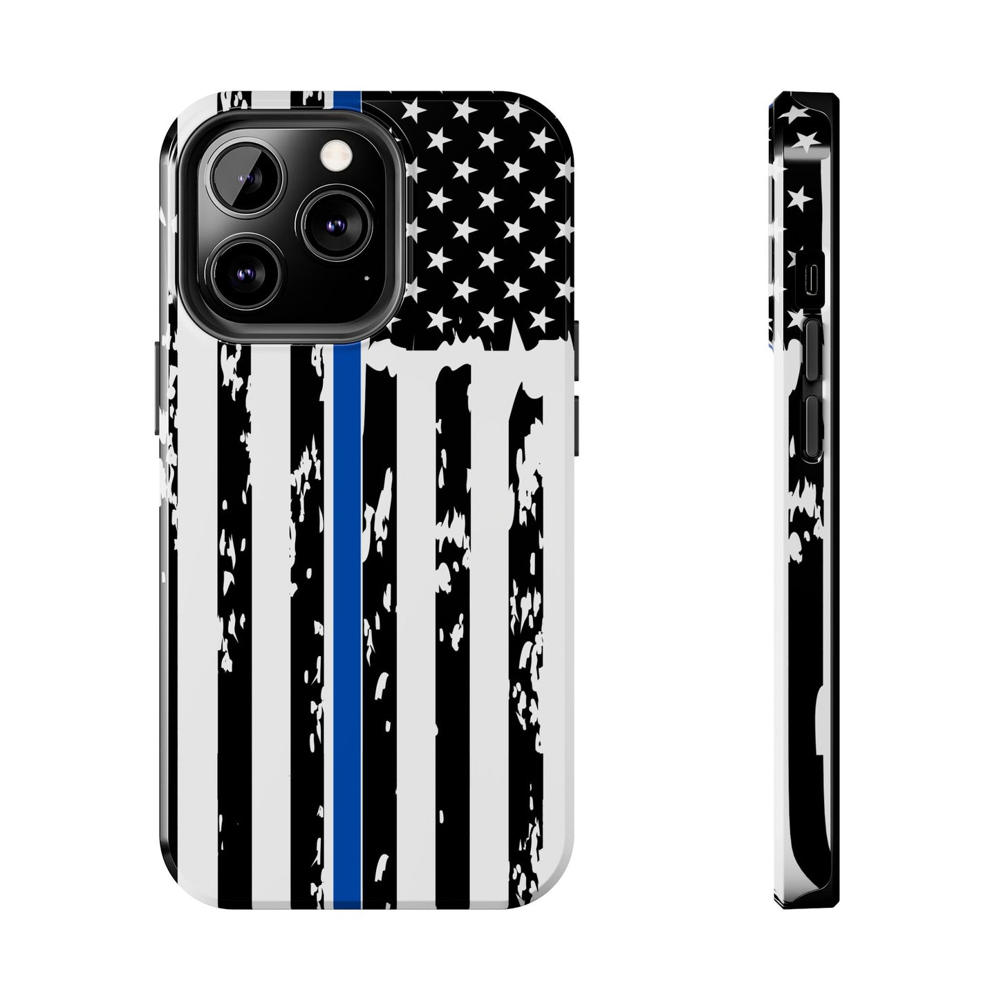 Phone Case: American Flag Blue Line Law Enforcement