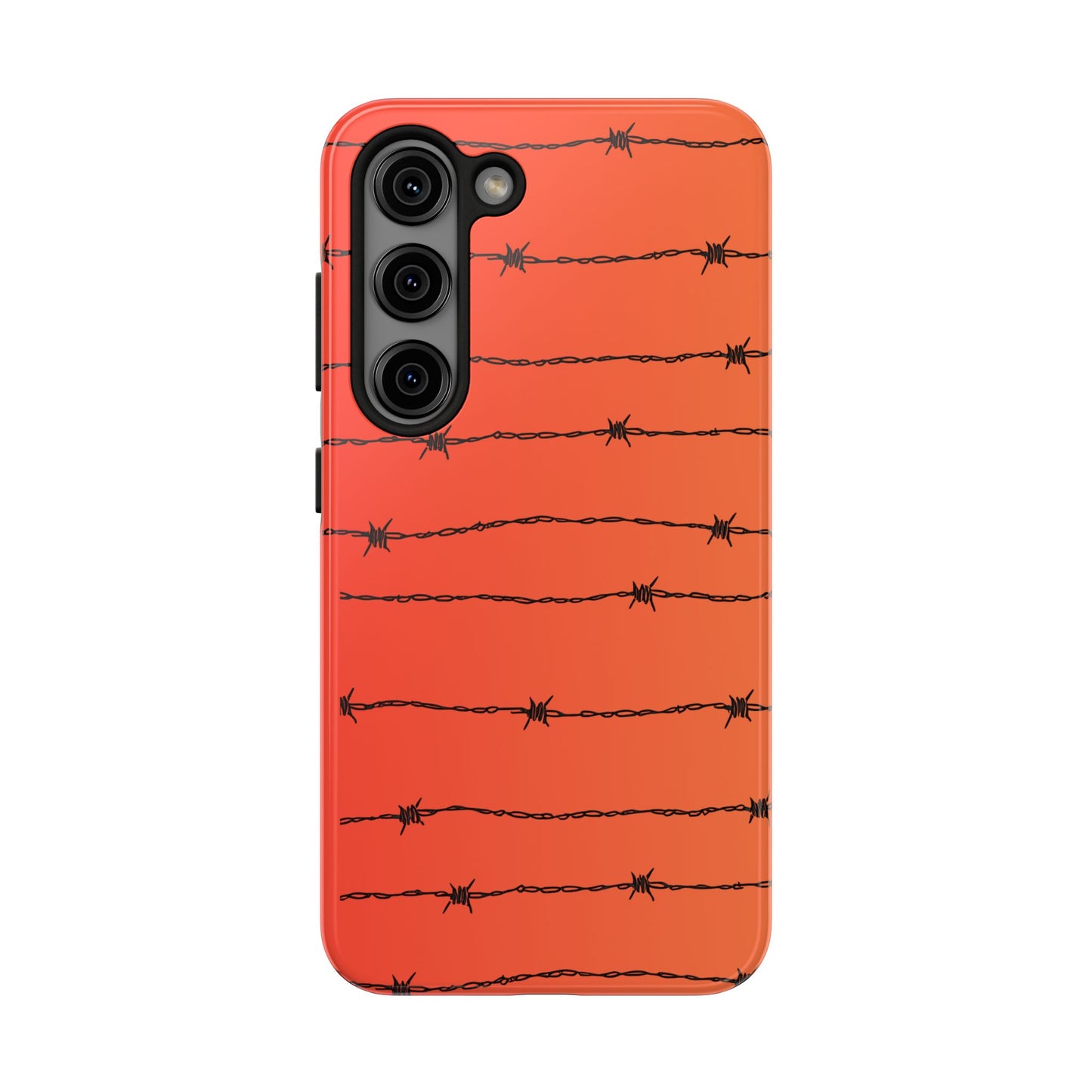 Barbed Wire on Salmon Ombre - Tough Phone Case for iPhone and Samsung Smartphones