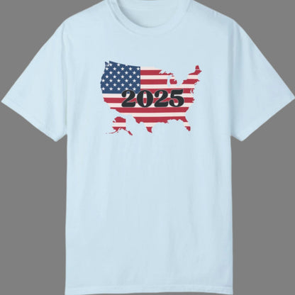 Garment-Dyed T-shirt - Red White and Blue 2025