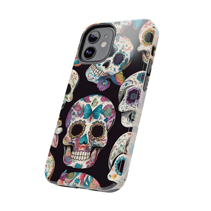 Day of the Dead Sugar Skulls el Día de Todos los Santos - Tough Phone Case for iPhones and Samsung Smartphones