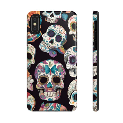 Day of the Dead Sugar Skulls el Día de Todos los Santos - Tough Phone Case for iPhones and Samsung Smartphones