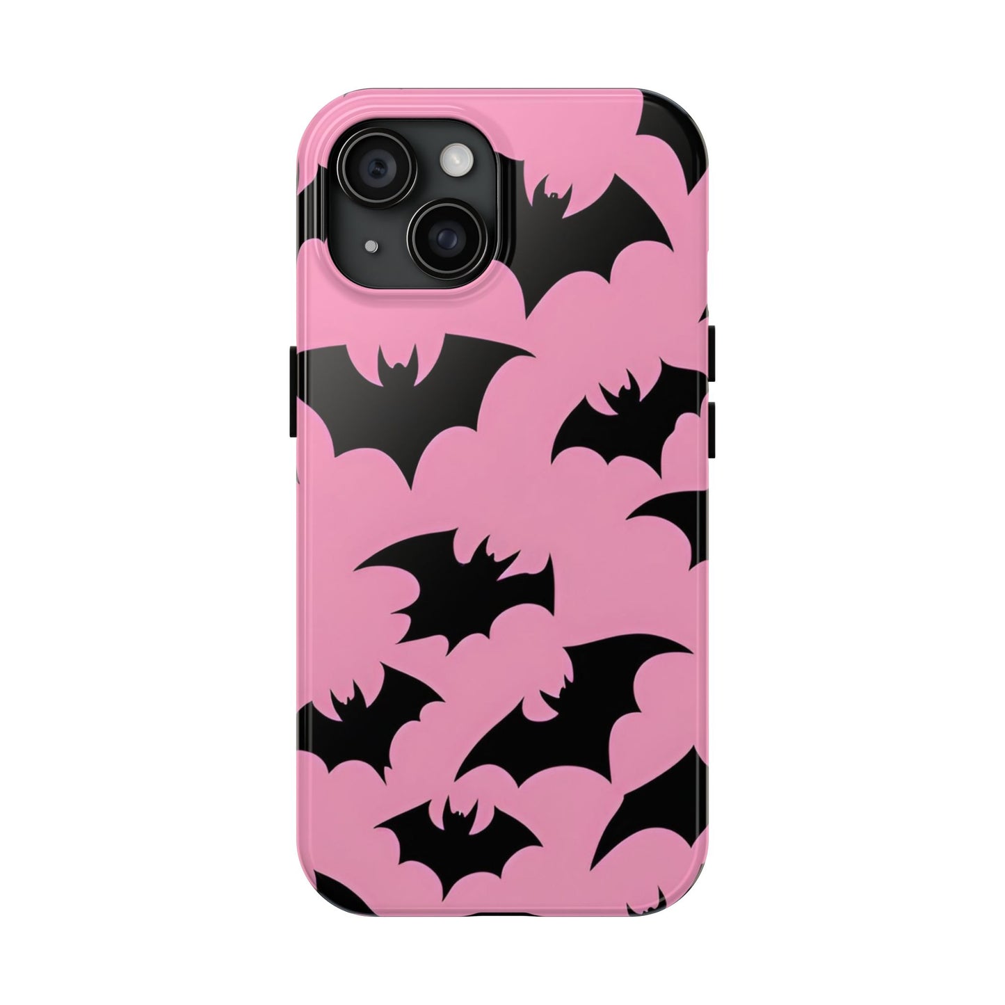 Halloween Bats on Pink - Tough Phone Case for iPhones and Samsung Smartphones