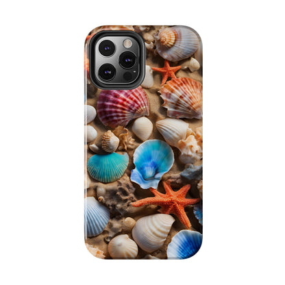 Oceanside memories - Seashells on Beach -Tough Phone Case for iPhones and Samsung Smartphones